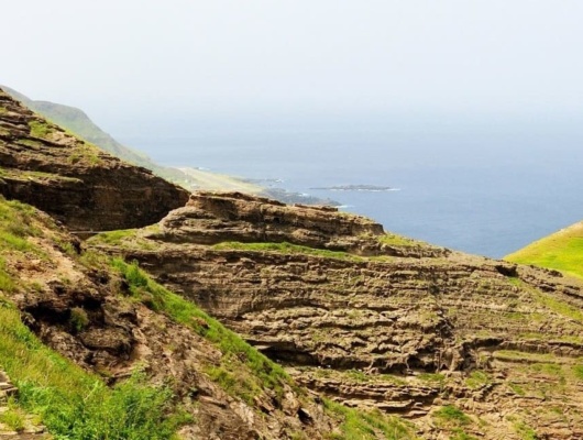 Route au Cap Vert, île de Santo Antao, en direction de Fajan d'Agua