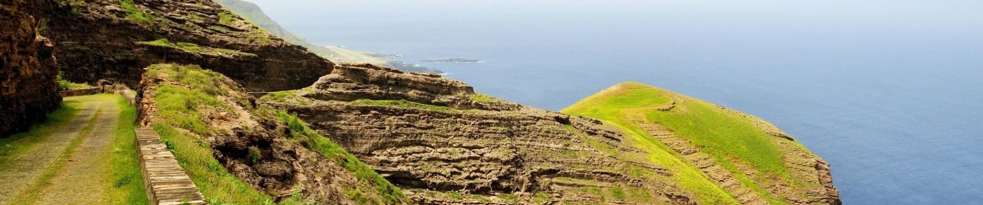 Route au Cap Vert, île de Santo Antao, en direction de Fajan d'Agua