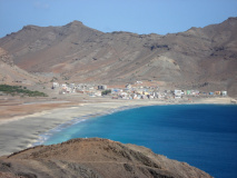 Baie de sable blanc de Sao Pedro, Sao Vicente