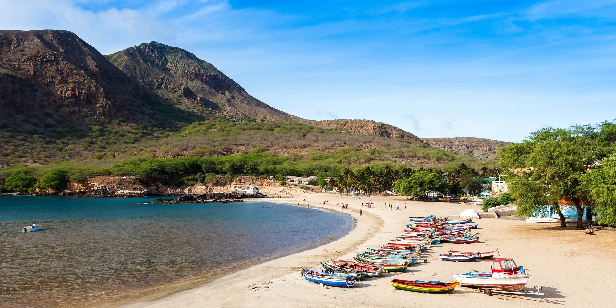Plage sur l'île de Santiago, Cap Vert